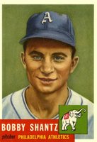 1953 Topps #225 Bobby Shantz Short print Baseball Card