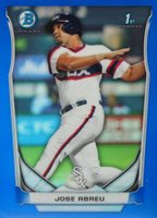 2014 Bowman Prospects  #BCP17 Jose Abreu Chrome-Blue Refractor Baseball Card