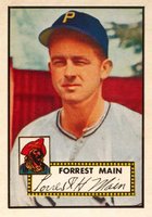 1952 Topps #397 Forrest Main Baseball Card
