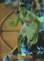 1997 Bowman's Best Preview #BBP1 Allen Iverson Atomic Refractor Basketball Card