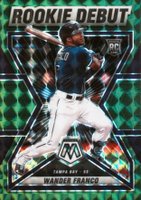2022 Panini Mosaic Rookie Debut #RD6 Wander Franco Green Mosaic Baseball Card