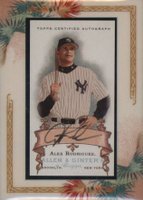 2006 Topps Allen & Ginter Baseball Autograph #AGAAR Alex Rodriguez Baseball Card