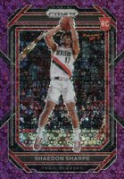 2022 Panini Prizm #250 Shaedon Sharpe Purple Fast Break Basketball Card