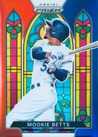 2021 Panini Prizm Stained Glass #SG-2 Mookie Betts Red/White/Blue Prizm Baseball Card