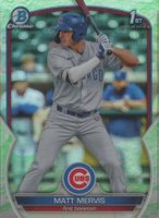 2023 Bowman Chrome Prospects #BCP74 Matt Mervis Lunar Glow Refractor Baseball Card