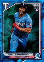 2024 Bowman Chrome Sapphire Edition #71 Wyatt Langford Image Variation Baseball Card