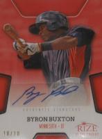 2013 Rize Rize of the Prodigy #PR4 Byron Buxton Autograph-Red Baseball Card
