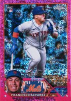 2023 Topps Chrome #203 Francisco Alvarez Magenta Speckle Baseball Card