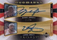 2005 Upper Deck Trilogy DuoMarks #DM-JJ LeBron James/Michael Jordan Basketball Card