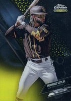 2021 Topps Chrome Black #56 Fernando Tatis Jr. Gold Refractor Baseball Card