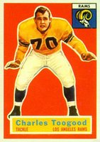 1956 Topps #54 Charley Toogood Football Card