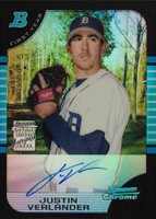 2005 Bowman Chrome #331 Justin Verlander Autograph-Refractor Baseball Card