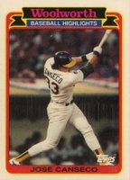 1989 Woolworth #23 Jose Canseco Baseball Card