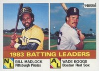 1984 Topps Nestle Hand Cut #131 1983 Batting Leaders Baseball Card