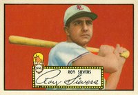 1952 Topps #64b Roy Sievers Black Back Baseball Card