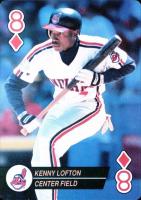 1994 U.S. Playing Card Aces # Kenny Lofton Eight of Diamonds Baseball Card