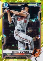 2021 Bowman Draft Chrome Sapphire Edition #BDC166 Colton Cowser Yellow Baseball Card