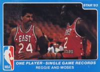 1983 Star All-Star Game #27 Moses Malone/Reggie Theus Basketball Card