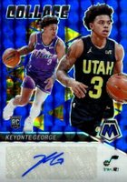 2023 Panini Mosaic Collage Autographs Mosaic #CMGOR Keyonte George Blue Basketball Card