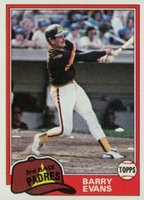 1981 Topps #72 Barry Evans Double print Baseball Card