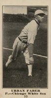 1916 Sporting News #55 Urban Faber Blank Back Baseball Card