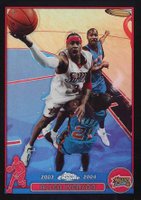 2003 Topps Chrome #3 Allen Iverson Black Refractor Basketball Card
