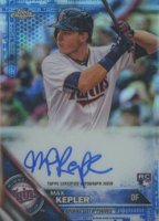 2016 Topps Chrome Rookie Autographs #RA-MK Max Kepler Blue Refractor Baseball Card