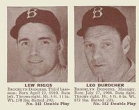 1941 Double Play #141/142 Riggs/Durocher Baseball Card