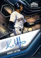 2023 Topps Chrome Black Autograph #KLO Kenny Lofton Refractor Baseball Card