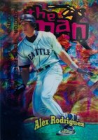 1998 Finest the Man #TM10 Alex Rodriguez Refractor w/Coating Baseball Card
