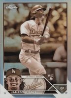 2023 Topps Chrome #81 James Outman Sepia Refractor Baseball Card