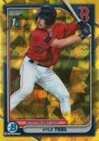 2024 Bowman Sapphire Edition Chrome Prospects #BCP48 Kyle Teel Yellow Baseball Card