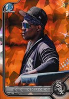 2022 Bowman Chrome Sapphire Edition Prospects #BCP152 Oscar Colas SP-Orange Baseball Card