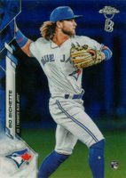 2020 Ben Baller Chrome #150 Bo Bichette Blue Refractor Baseball Card