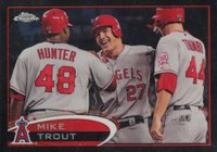 2012 Topps Chrome #144 Mike Trout Black Refractor Baseball Card