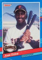 1991 Donruss #375 Jose Uribe Baseball Card