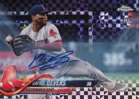 2018 Topps Chrome Update #HMT23 Rafael Devers Autograph-X-Fractor Baseball Card