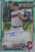 2021 Bowman Draft Chrome Draft Pick Autographs #CDATBI Tanner Bibee Baseball Card