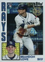 2019 Topps Silver Pack 1984 Chrome Promo  #42 Brandon Lowe Baseball Card