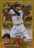 2023 Topps Gilded Collection Topps Chrome Gold Etch Autographs #CGAGMO Gabriel Moreno Baseball Card