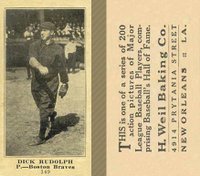 1916 Weil Baking Co. #149 Dick Rudolph Baseball Card