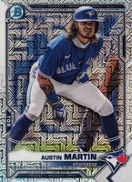2021 Bowman Chrome Mega Box #245 Austin Martin SP Baseball Card