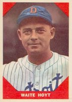 1960 Fleer Baseball Greats #69 Waite Hoyt Baseball Card