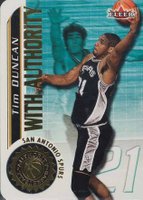 2000 Fleer Authority With Authority #12 Tim Duncan Basketball Card
