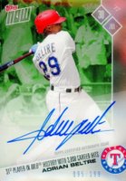 2017 Topps Now  #419A Adrian Beltre Autograph-Green Baseball Card