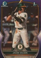 2023 Bowman Draft #BDC121 Jacob Wilson Chrome-Purple Baseball Card