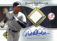 2007 Ultimate Collection Ultimate Team Materials #UTMDJ Derek Jeter Autograph Baseball Card