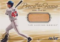 2001 SP Game Bat Piece of the Game #TGI Tom Glavine Gold Baseball Card