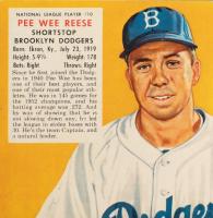 1953 Red Man Tobacco #10 Pee Wee Reese Hand Cut-Without Tab Baseball Card
