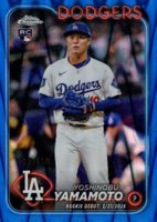 2024 Topps Chrome Update #USC108 Yoshinobu Yamamoto Blue Raywave Baseball Card